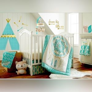 Dream catcher by LevTex Baby bedding set – (gender neutral)-AQUA- used
